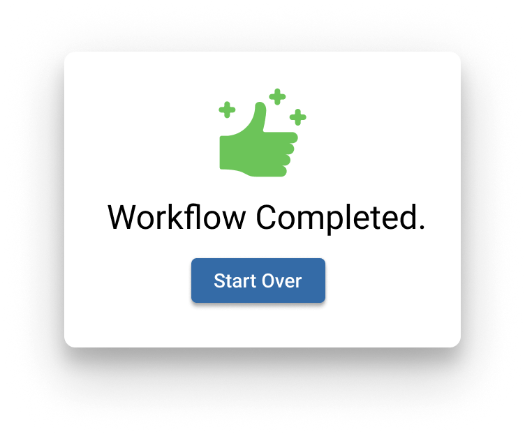 Kuali - image of a workflow completed